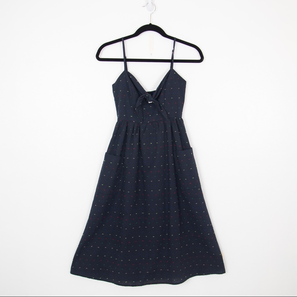 Blue Rain Navy Blue MIDI Dress